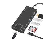 5 estação de ancoragem de USB C do leitor de cartão dos Gbps 4K HDMI TF