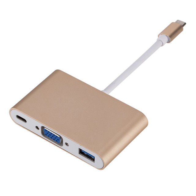 O ouro de Macbook pôs ultra finamente 10Gbps 3 em 1 CUBO de USB C